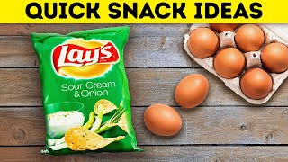 Quick And Yummy SNACK IDEAS || Delicious Recipes You Can Cook Under 5 Minutes!