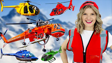 Helicopters for Kids | Fire Helicopter, Police Helicopter, Rescue Helicopter for Kids | Speedie DiDi