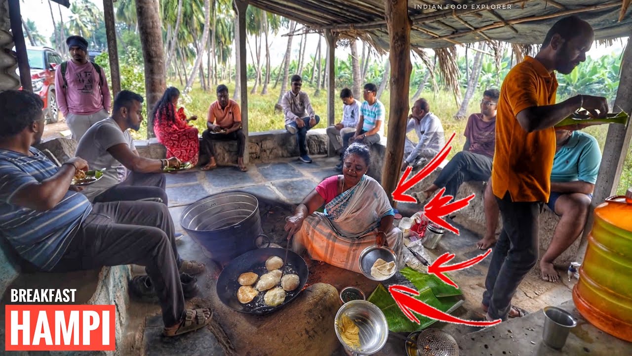 The Mini TAJ Hotel - Hampi’s Famous Breakfast | Mirchi Bhaji @Indian Food Explorer