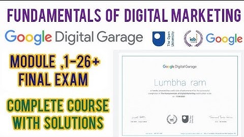 Google Digital Garage Final Exam Answers 2021 | Google Digital Marketing Course Free Certificate