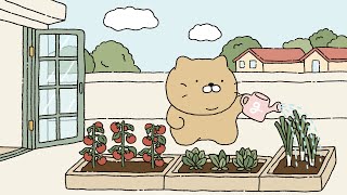 Rooftop Garden with a Plant Cat
