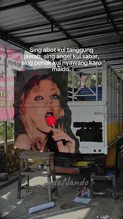PROSES LUKIS DAN STICKER DI N2 CONCEPT nandaNando Malang
