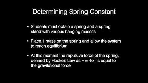 Simple Harmonic Motion: Spring Constant Lab