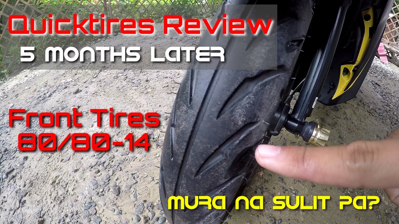 Quick Tires Review 5 Months Later Front Tire 80 80 14 Quicktires Youtube