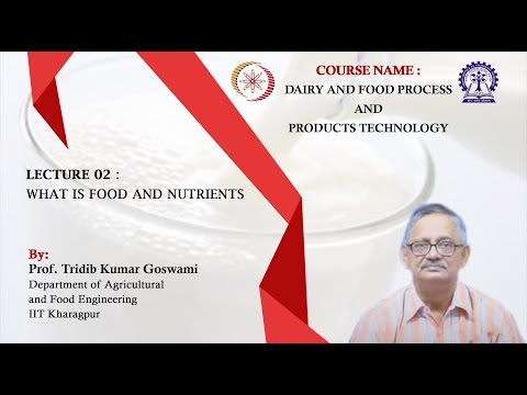 Lecture 2 : What is Food and Nutrients