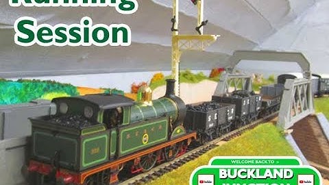 Buckland Junction Loft Model Railway 236. Running some model railway trains with a friend. 4 lines.