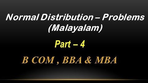 Normal Distribution Problems Malayalam - Part 4