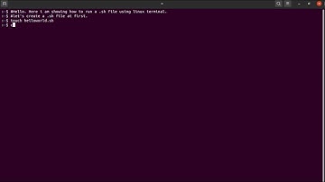 How to run a .sh file using Linux terminal.