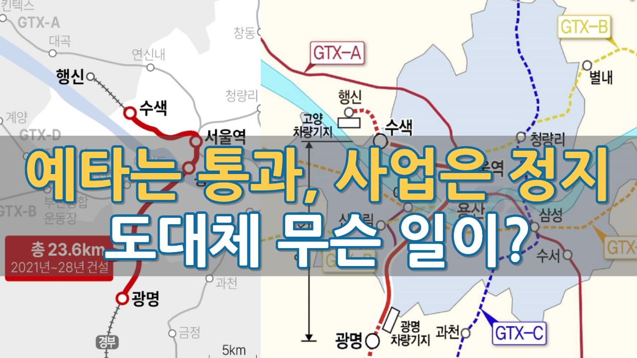 예타 통과했는데 재검토? 수색 광명 고속철도 현재 흔들리는 이유는? (수색광명선)