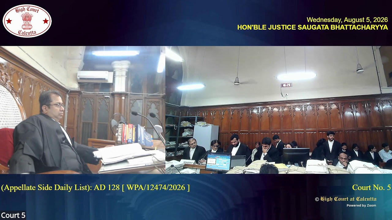 05 August 2026 | Court No. 5 | Live Streaming of the Court proceedings.