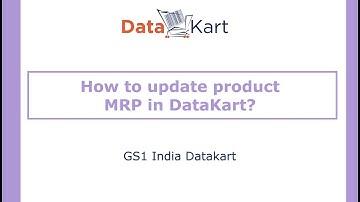 How to update product MRP in DataKart?