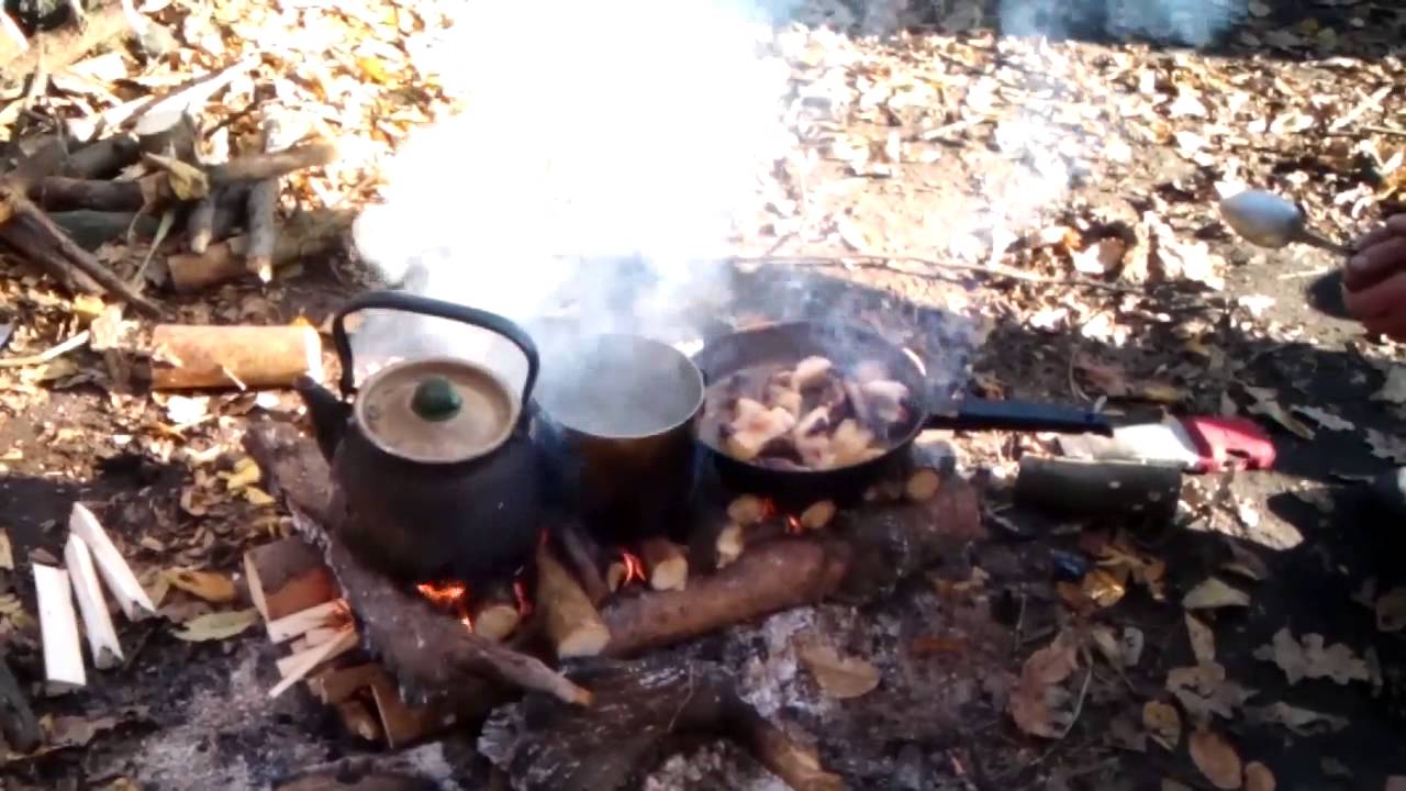 Костер- духовка, костер- печка - YouTube