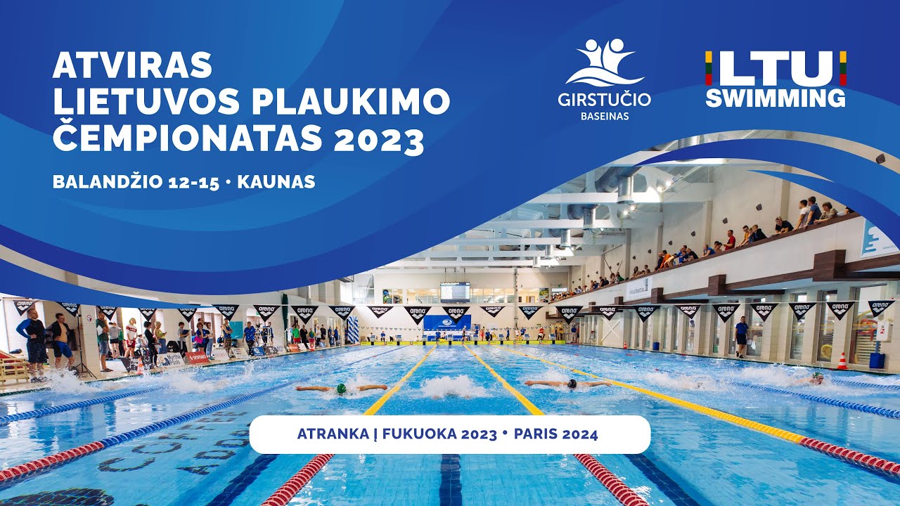Lietuvos plaukimo čempionatas (1 diena) Parengiamieji plaukimai