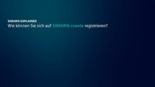 Wie können Sie sich auf SIMARIS create registrieren