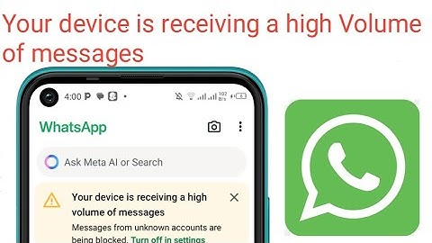 Your device is receiving a high volume of messages