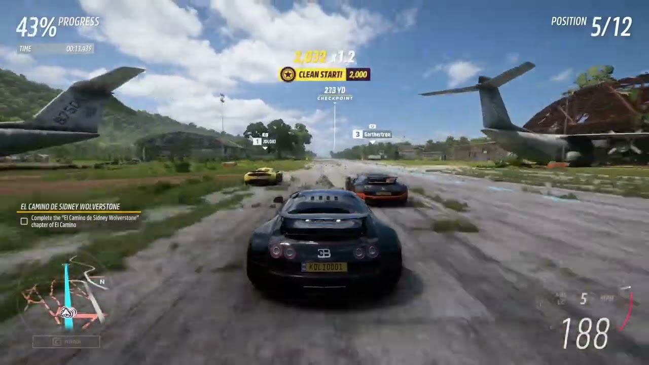 Forza Horizon 5 (Mexico map) [ Aerodromo Drag Strip (2011 Bugatti Veyron) ]