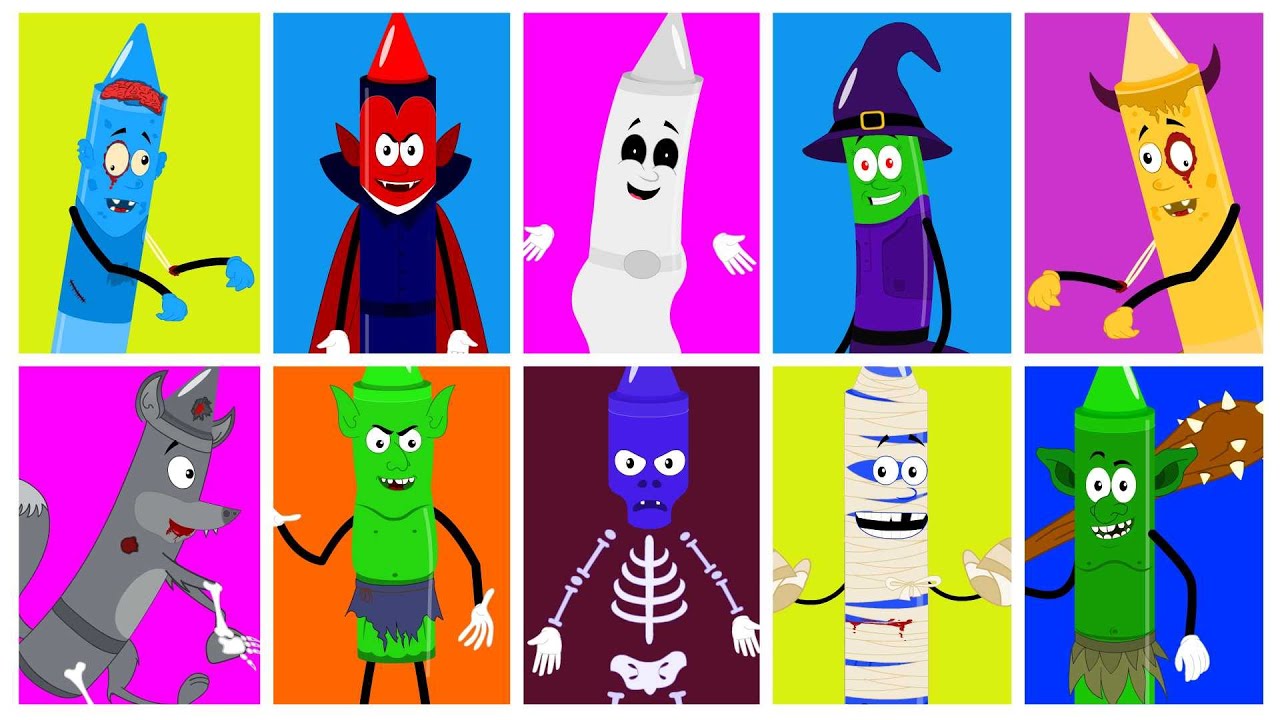 halloween song, scary nursery rhymes, crayons song