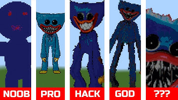 NOOB VS PRO VS HACKER VS GOD VS ??? Minecraft Pixel Art Huggy Wuggy