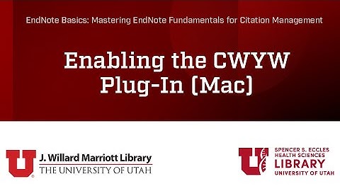 Making Sure Your Cite-While-You-Write (CWYW) Word Plug-in is Visible on Your Mac