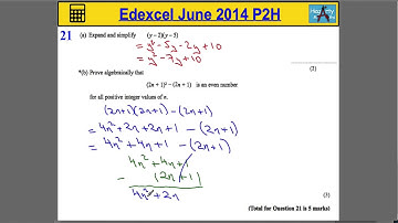 Edexcel Maths P2 June 2014 Higher Q21
