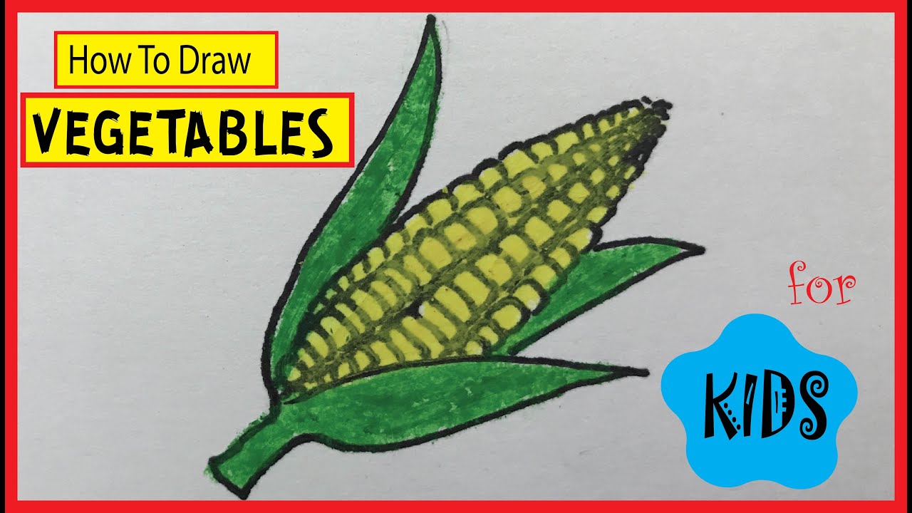 How to draw VEGETABLES for KIDS || Vegetables TUTORIAL with SHAPES