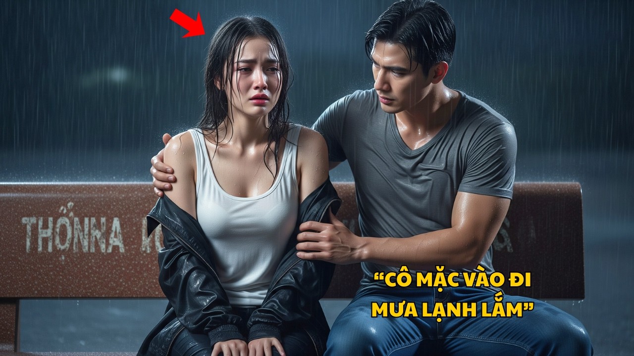 Bố Đơn Thân Đưa Áo Mưa Của Mình Cho Cô Gái Đang Ngồi Khóc,Không Biết Rằng Cô Là Chủ Tịch Công Ty Anh