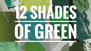 How to mix 12 different shades of green? | Colourmixing Tutorial | Acrylic Colour mixing | Arttips