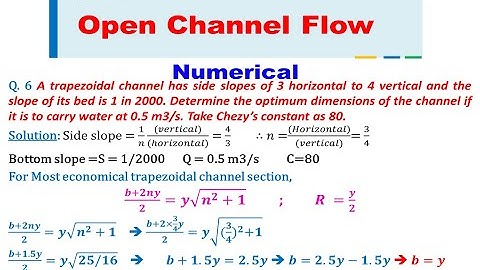 Numerical - Most Efficient Section (Part 2) | Open Channel Flow | Hydraulics and Fluid Mechanics