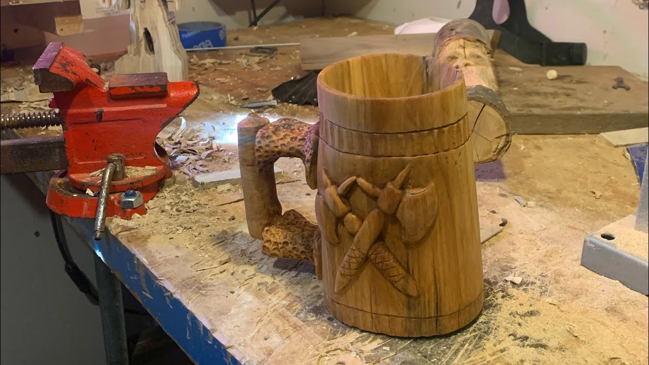 Wood turning Beer Mug from American Black Walnut