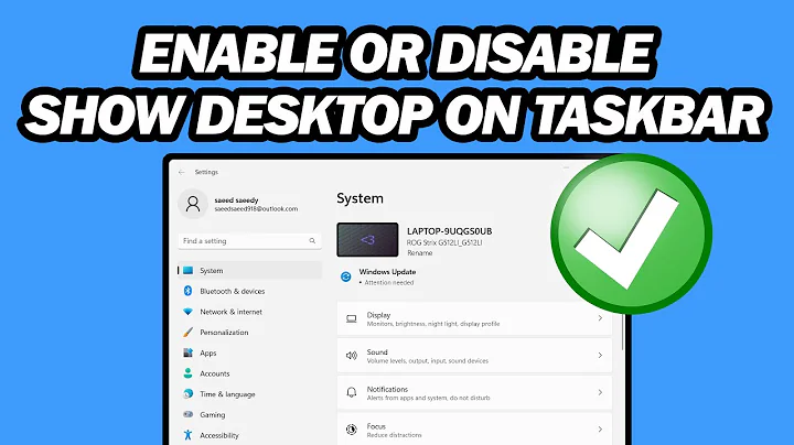 How to Enable or Disable Show Desktop on Taskbar in Windows 11 | Step by Step