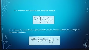 Interpolación y derivación por el método de Lagrange