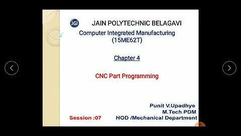 15ME62T-UNIT4-CNC Part Programming