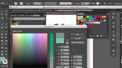 Adobe Illustrator CS6 Swatch Panel, Libraries, and Color Groups