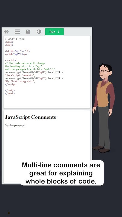 JavaScript Comments - Part 3 - Multi-line Comments - #w3schools # ...