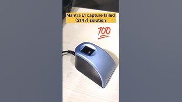 Mantra MFS110 L1 -211| Mantra L1 capture failed | capture failed 2147 soluation