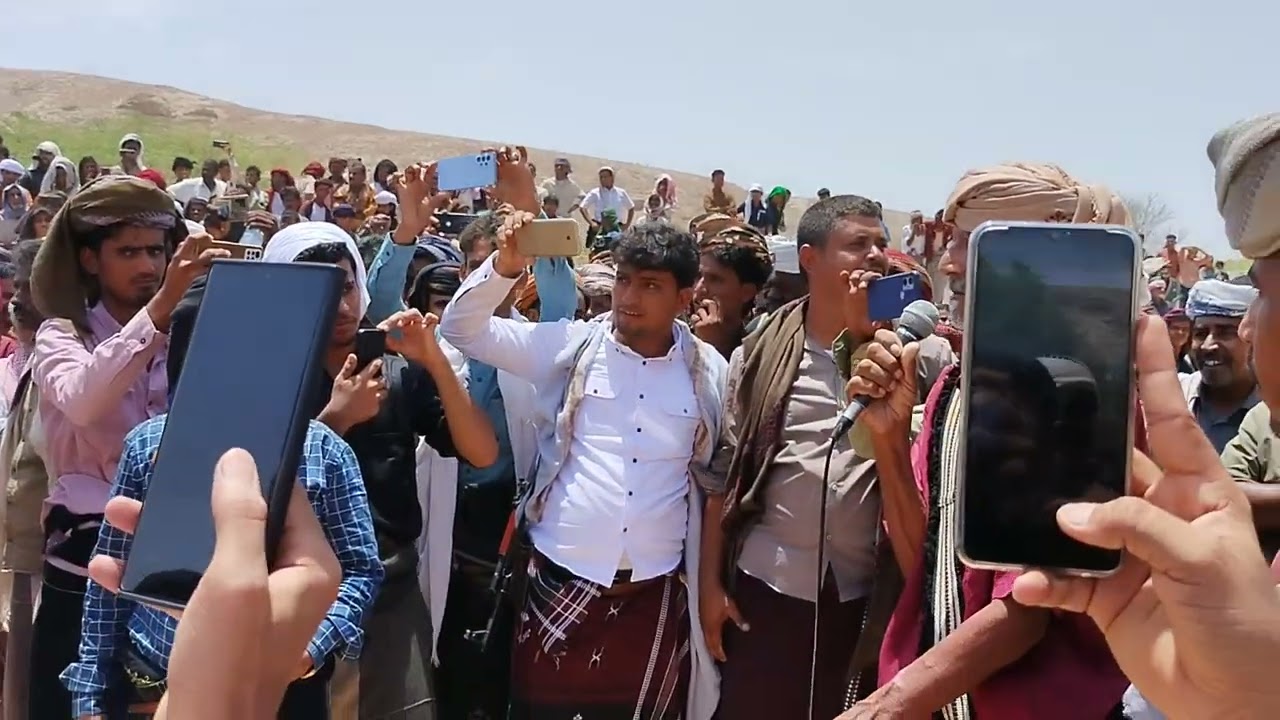 ترحيب الشاعر سالم الغرابي العكر بالشيخ عمرو بن حبريش في زواج بلجبلي العوبثاني.