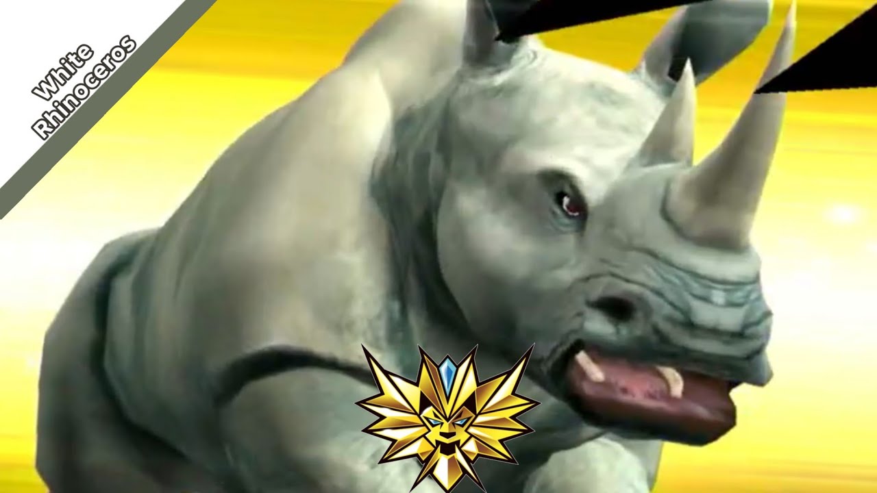 White Rhinoceros gameplay. Strong animal kaiser max4 | 百獣大戦