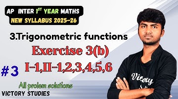 Trigonometric Functions Class 11 |  Chapter 3 Class 11 Maths Exercise 3 b  telugu | Class 11 Maths