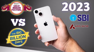 iPhone 13 Price In BBD Sale 2023 VS Amazon Great Indian Festival 2023 | Iphone 13 Sale 2023
