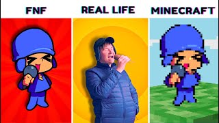 Fnfnew Mode Pocoyo Vs Real Life Vs Minecraft Sweet Marhmallow Animation