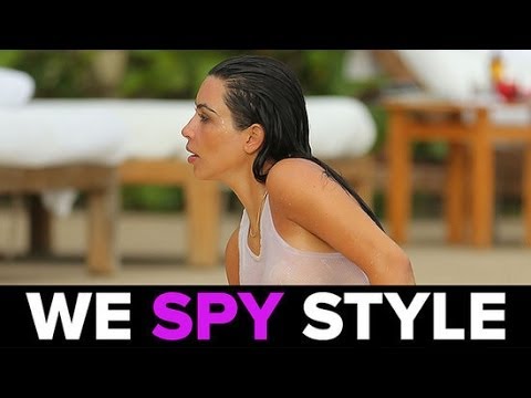 Vidéo: Bataille De T-shirts Humides! Qui Est Le Plus Sexy: Kim Kardashian Ou Olga Seryabkina?