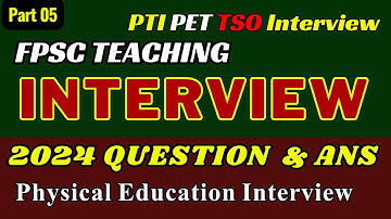 Physical Education Interview Question Answers | FPSC Teaching Interview Questions with Answers