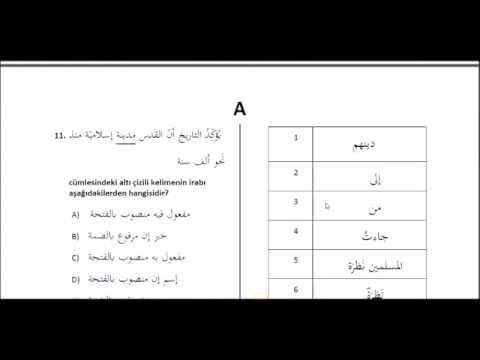 ATAUNİ İLİTAM ARAPÇA 2. DÖNEM 2015 FİNAL ÇIKMIŞ SORULAR