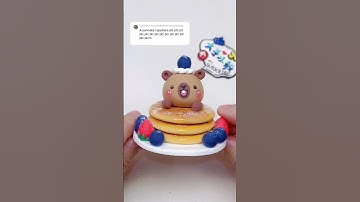 Pancake Capybara 🥞 #clay #clayart #capybara #shorts