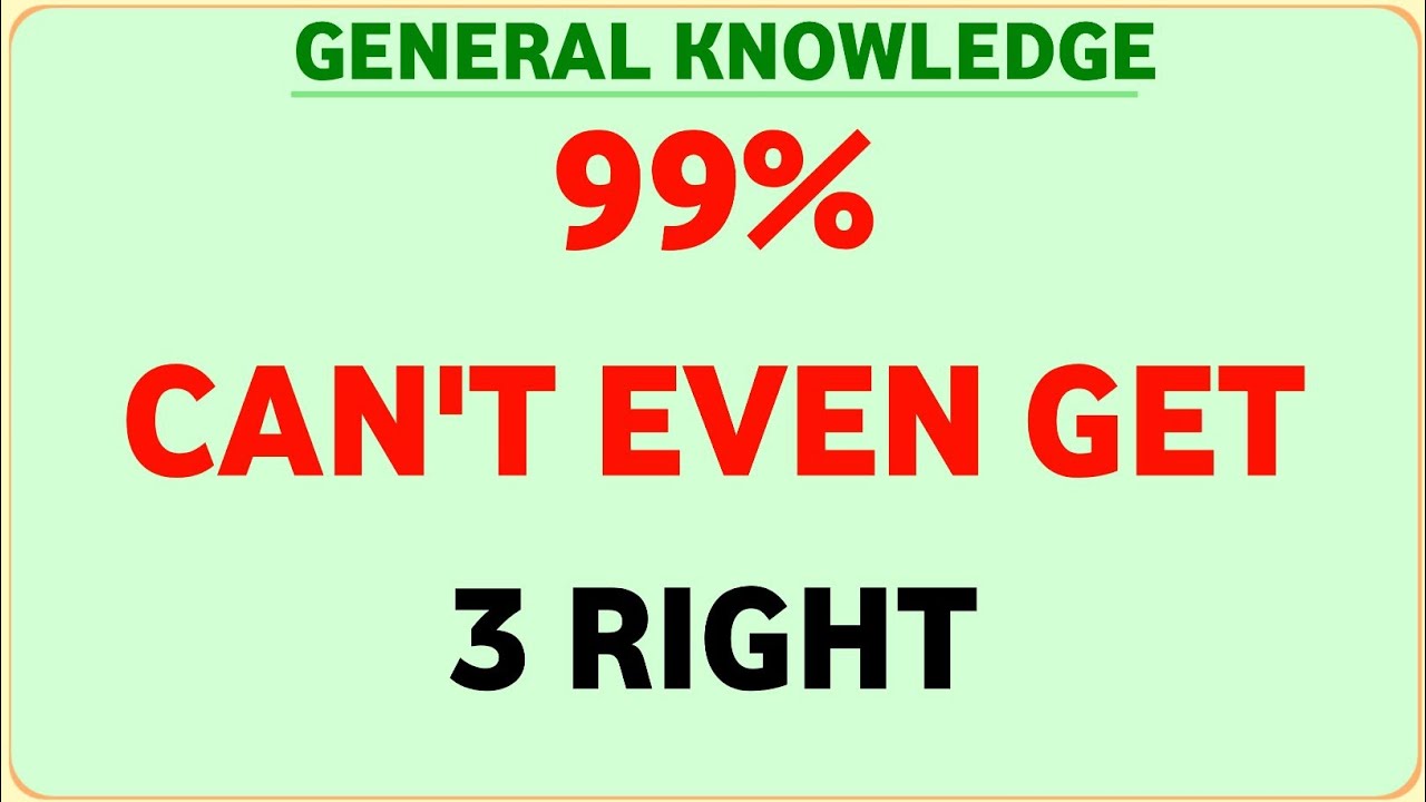99% CAN’T EVEN GET 3 RIGHT! 🧠 EXTREME BRAIN CHALLENGE | General Knowledge Quiz