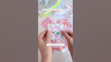 Free economy block templates (3 sizes) + pattern for Beginners to Foundation Paper Piecing #sewing