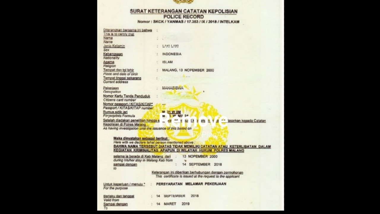 Apa itu SKCK ? - YouTube
