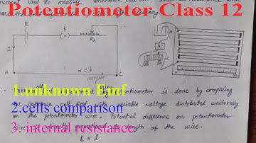 Potentiometer || Unknown Emf, Internal Resistance, Comparison of Cells