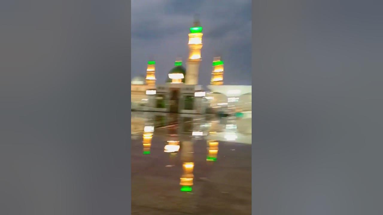 Rain in Madina Todaymadinah weather 🌧️rain in prophet Mosque