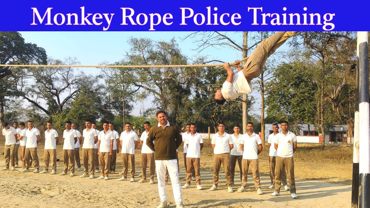 Monkey Rope Uttar Pradesh police training - YouTube